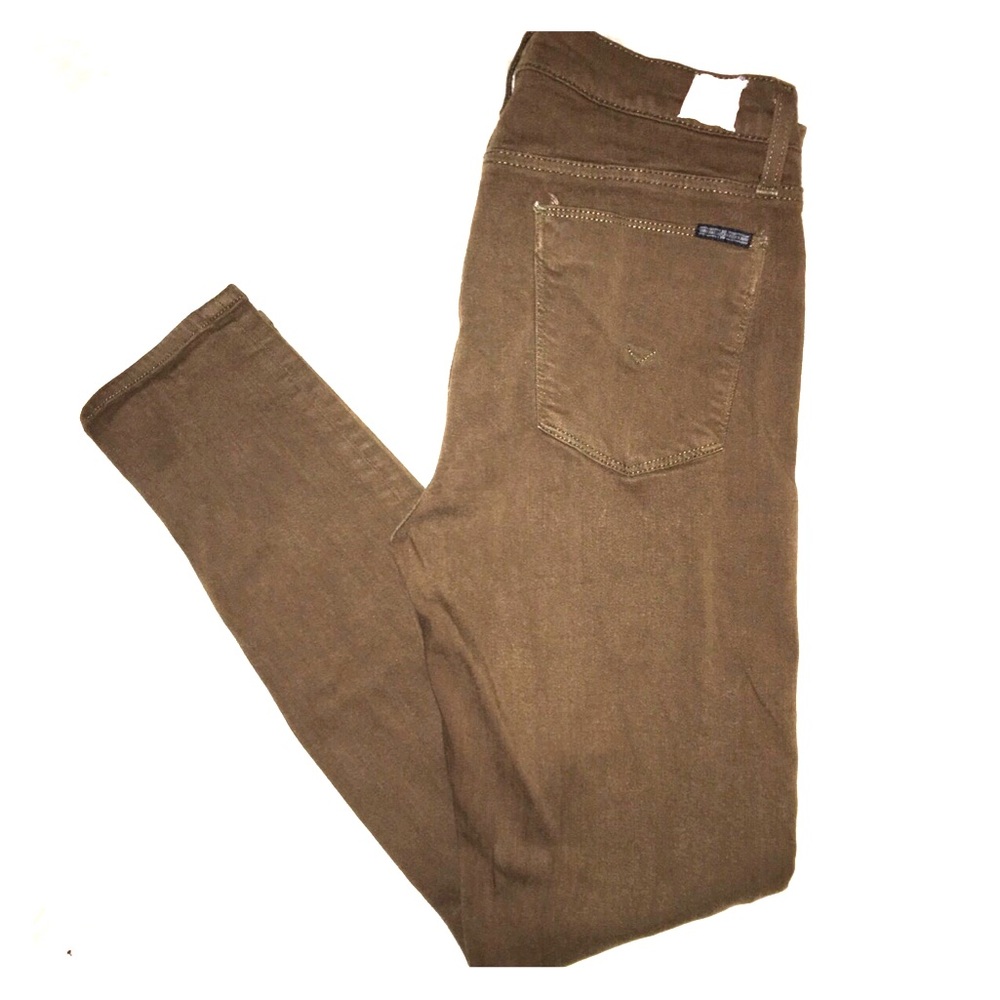 HUDSON SUPER SKINNY JEANS: “Nico”/Midrise/Olive